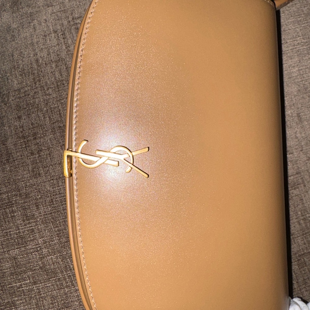 Saint Laurent Mini Voltaire Shoulder Bag — Dark Cork Calfskin — Retail $2500 - Picture 14 of 15